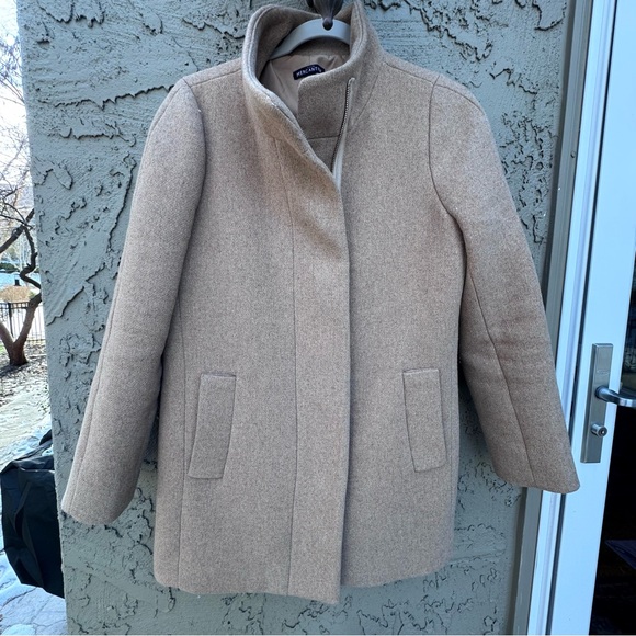 J.Crew City Coat Wool blend Camel Tan Size 2 - Picture 3 of 15